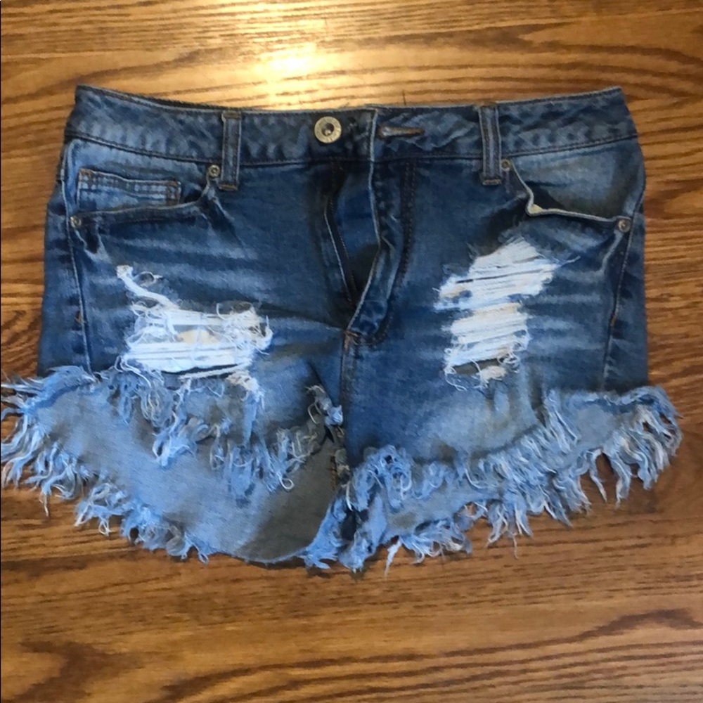 3/$30 Rewash super distressed fringe booty shorts